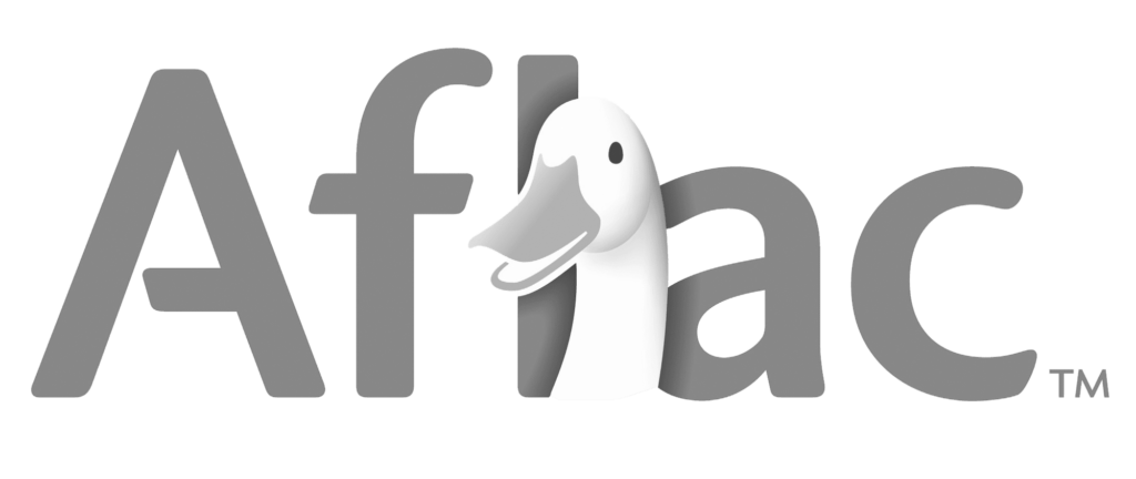 Aflac logo in grayscale