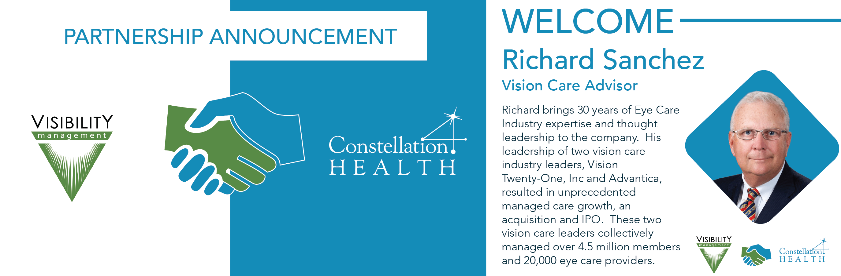 Partnership Announcement | Visibility Management | Richard Sanchez | Vision Care Advisor