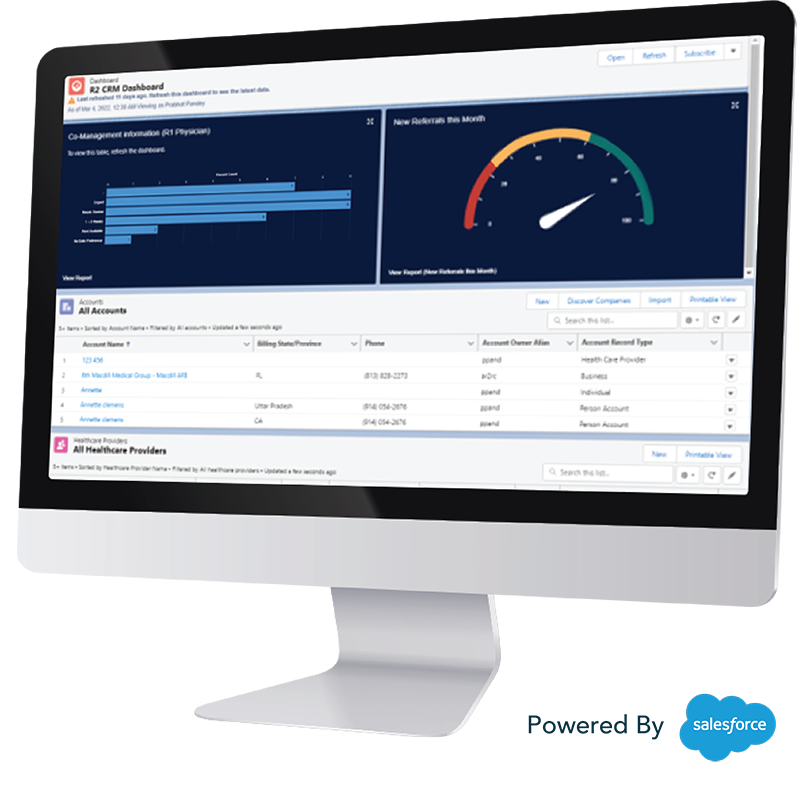 Solutions Referral Management | Powered by Salesforce | Salesforce Health Cloud | Referral Care Coordination | data system